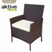 Conjunto muebles terraza sillones, sofá y mesa ratán Aktive Negro