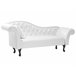 Beliani Chaise longue izquierdo Piel sintética LATTES Blanco
