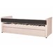 Beliani Cama con somier Terciopelo LIBOURNE 102x220 Rosa Talco