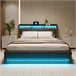 Cama doble, cama LED, USB 152x202 Cama doble, cama LED, USB 152x202 Gris
