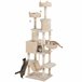 Árbol para Gatos Aglomerado de Madera PawHut Crudo