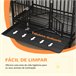 Jaula para Perros Acero PawHut, mascotas - accesorios para perros Negro
