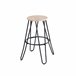 Taburete de bar LARS madera natural Natural