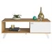 Mesa de Centro Rectangular - Modelo QUIATUR Natural/ Blanco