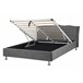 Beliani Cama con somier Terciopelo METZ 168x217 Gris Oscuro