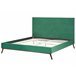 Beliani Cama con somier Terciopelo BAYONNE 191x212 Verde