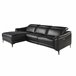 ANGEL CERDÁ Sofá chaise longue relax izquierda piel Negro