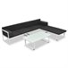 Set de muebles de jardín    cojines aluminio Blanco/ Negro