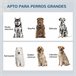 Comedero para Perros MDF, Acero Inoxidable PawHut Blanco