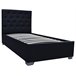 Cama simple con cofre 207x98 Negro
