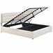 Cama de matrimonio de pu con almacenaje 145x203 Blanco