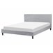 Beliani Cama con somier Terciopelo FITOU 170x214 Gris Claro