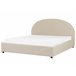 Beliani Cama con almacenaje Poliéster VAUCLUSE 194x214 Beige