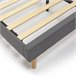 Estructura de Cama tapizada Esther 135x190 Gris Oscuro