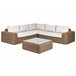 Beliani Conjunto longue PALERMO Marron Claro