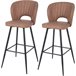 Set 2 taburetes de comedor ecopiel ONA Marron