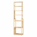 Mueble columna de baño Forssa de 7 niveles bambú Natural