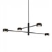Lámpara de techo LED Clyde (4x4W) Metal Nórdico Negro