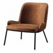 ALVIN - Sillón de tela y metal Terracota