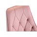 4x Silla tapizada capitoné de terciopelo SJ.054 Rosa