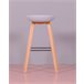 Taburete nórdico con patas de madera de haya  - Daxer Gris Claro