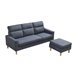 Sofa Agora + Puff Convertible en Chaise Longue Beige