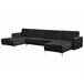 Beliani Sofá cama Terciopelo ABERDEEN Negro