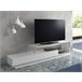 Mueble TV madera blanco y base acero cromado Blanco