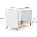 Cuna bebé Sakura convertible en cama y con colchón Morfeo Blanco