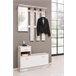 Mueble recibidor con zapatero y espejo HELA Blanco/ Gris