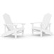 2 Sillas de jardín Adirondack plástico Blanco