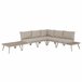 Set de jardín BIARRITZ con sofá y mesa de centro color blanco Blanco/ Madera
