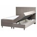 Beliani Cama continental con almacenaje Terciopelo DAME 162x207 Crema