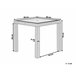 Beliani Mesa de jardín FOSSANO 80x80 Blanco