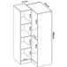 Armario 2 puertas efecto madera 91 Blanco