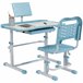Pupitre Infantil PP, MDF, Acero ZONEKIZ 49x80 Azul