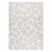 Alfombra de cuerda sisal FLAT Hojas Pájaros 140x200 Blanco/ Gris