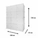 Armario Vestidor Cube Personalizable Boxed Elite 12 Cubos/Puertas 111 Blanco