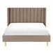 Beliani Cama con somier Terciopelo VILLETTE 165x222 Azul Marino
