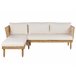 Beliani Conjunto longue CREMONA Blanco/ Beige