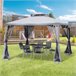 Cenador de Jardín Metal, Poliéster Outsunny 294x294 Gris