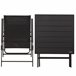 Aktive Conjunto plegable de jardín con mesa y 2 sillas de acero Negro
