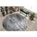 Alfombra EMERALD exclusivo 1022 circulo - glamour 120x120 Gris