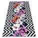 Alfombra lavable ANDRE 2300 flores zigzag 160x220 Negro