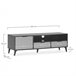 Mueble TV Denis 1 puerta y 2 cajones Negro