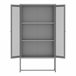 Armario archivador Sund 2 estantes acero Gris