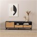 Mueble TV Denis 1 puerta y 2 cajones Negro