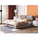 Beliani Cama con somier Terciopelo BATILLY 174x224 Gris