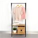 Max Home Burro ropa madera y acero 2 estantes Negro/ Madera