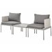 Beliani Conjunto longue TERRACINA Gris Claro